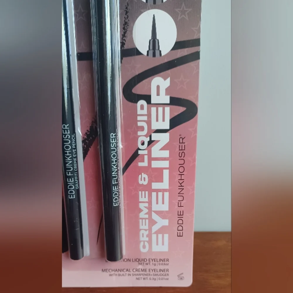 EDDIE FUNKHOUSER CREME & LIQUID EYELINER SET BLACK/NOIR